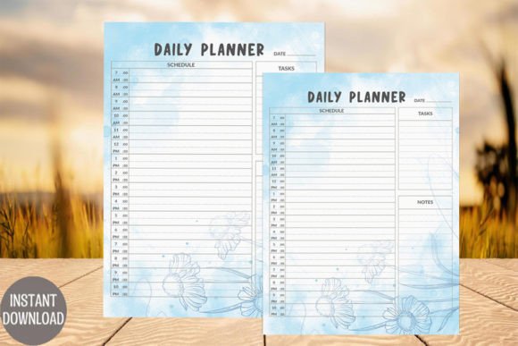 Download Blue Dailly Planner Cute Printable PDF - Premium Resources