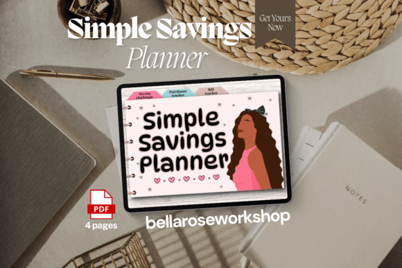 Download Simple Savings Planner, Digital Planner - Digital planner Collection
