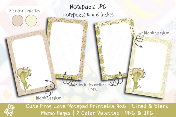Download Cute Frog Love Notepad - Premium Resources