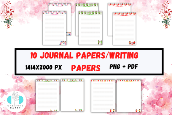 Download 10 Cute Printable Journal/Writing Papers - Premium Resources