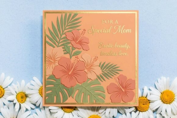 Download Embossed Floral Mothers Day Card PNG - Mothers day Collection
