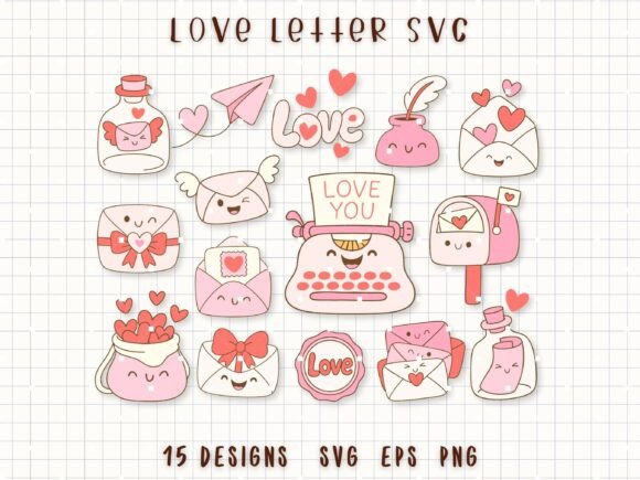 Download Love Letter SVG Valentine Mail Clipart - Premium Bundle