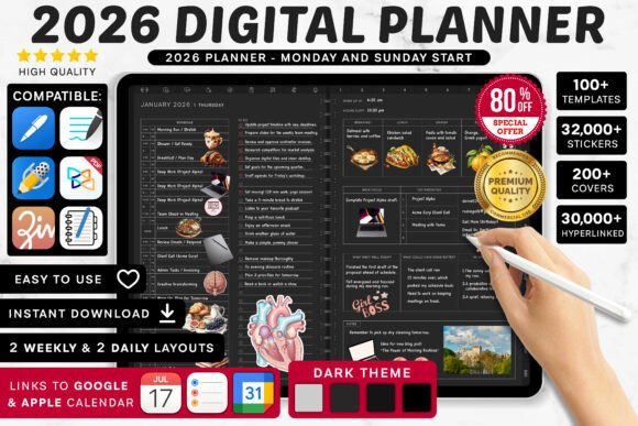 Download Premium 2026 Digital Planner | Goodnotes - Digital planner Collection
