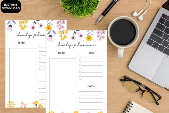Download Windflower Daily Planner Cute Printable - Premium Resources